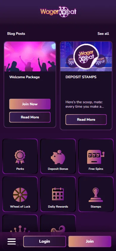 Wager Beat Casino mobile browser promotions and bonus options